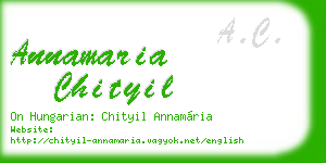 annamaria chityil business card